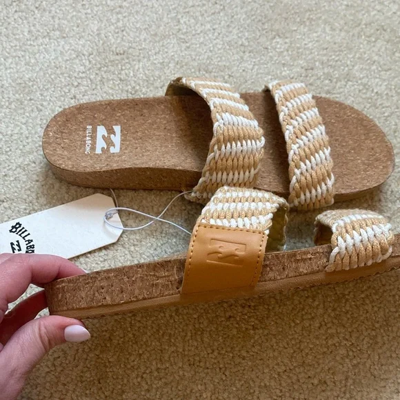 Billabong Tan and White Sandals - Picture 2 of 3